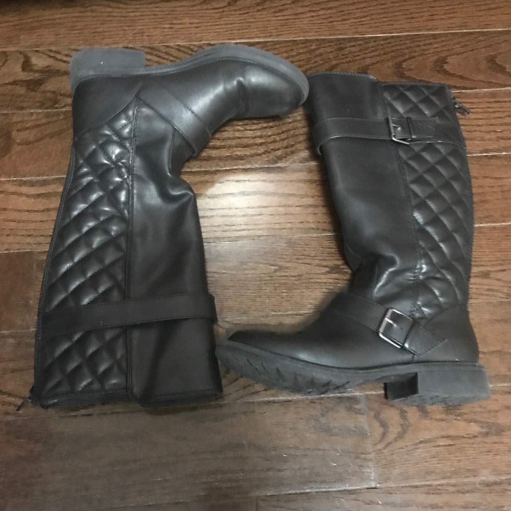 Girls’ Black Combat Boots